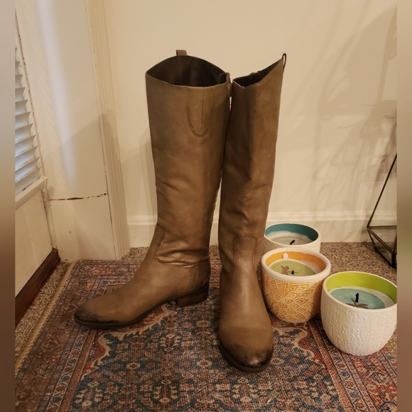 Sam Edelman Grey/Taupe Riding Boots - Picture 2 of 4